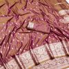 Brown Soft Banarasi Silk Zari Lace Work Saree