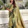 Green Banarasi Silk Weaving Zari Work Saree