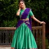 Green Poly Cotton Embroidery Zari Work Lehenga Choli