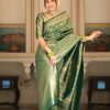 Green Soft Lichi With Jacquard Work Silk Saree