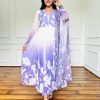 ZF 431 Lavender Faux Georgette Gown with Embroidery Work & Digital Print. Best Price ₹2049. Delivery 4-6 Working Days. Shop now. | Casual Suits, Jump Suits, Creative suits, Designer Suits, Palazzo Suits, Party Wear Suits, Patiala Suits, Salwar suit, Straight Suits
