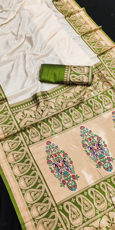 MB 1213 Mahendi Color Banarasi Saree with Zari Work & Lace Work. Wedding, Party, Festive, Events, Festive Deal ₹2099. Delivery 4-6 Working Days. Shop now. | Creative Sarees, Embroidered Sarees, Bollywood Sarees, Designer Sarees, Ethnic Saree, Modern Digital sarees, Party Wear Sarees, Sarees