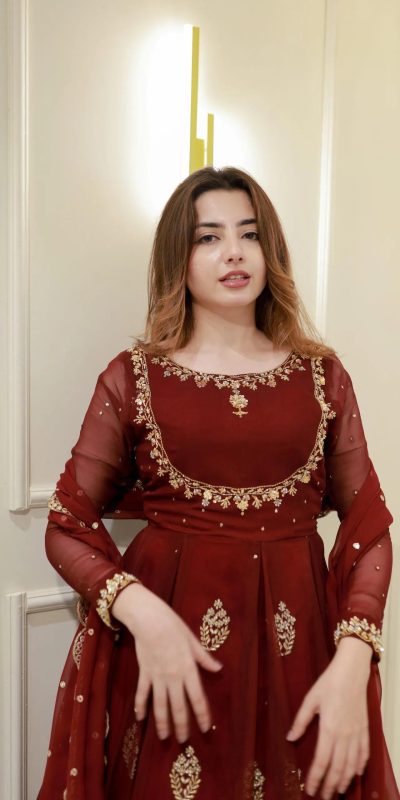 LG 2006 Maroon Georgette Gown Perfect for Wedding, Party, Engagement, Diwali, Sangeet . Exclusive Offer ₹1999. Delivery 4-6 Working Days. Shop now. | Bollywood Gowns, Creative Gowns, Designer Gowns, Embroidered Gowns, Gowns, Party Wear Gowns