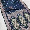 Navy Blue Banarasi Lace Zari Work Saree
