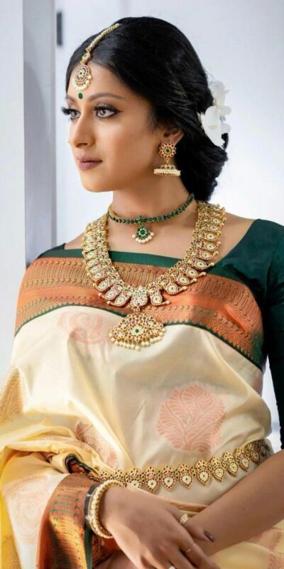 KP 5003 Off White Soft Lichi Silk Saree Perfect for Wedding, Party, Family Gatherings, Pooja, Sangeet – . Best Price ₹1449. Delivery 4-6 Working D | Creative Sarees, Embroidered Sarees, Bollywood Sarees, Designer Sarees, Ethnic Saree, Modern Digital sarees, Party Wear Sarees, Sarees