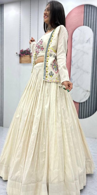 PC 522 Off White Tissue Simmer Lehenga Choli Perfect for Wedding, Party, Cultural Events, Diwali, Ganesh Chaturthi – . Exclusive Offer ₹3049. Deli | Casual Suits, Jump Suits, Creative suits, Designer Suits, Palazzo Suits, Party Wear Suits, Patiala Suits, Salwar suit, Straight Suits