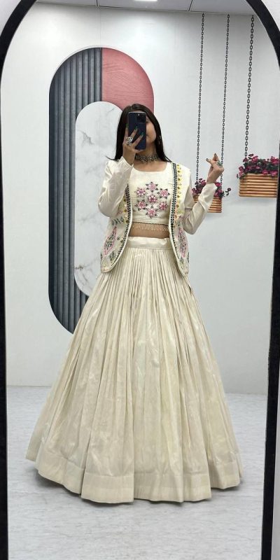 PC 522 Off White Tissue Simmer Lehenga Choli Perfect for Wedding, Party, Cultural Events, Diwali, Ganesh Chaturthi – . Exclusive Offer ₹3049. Deli | Casual Suits, Jump Suits, Creative suits, Designer Suits, Palazzo Suits, Party Wear Suits, Patiala Suits, Salwar suit, Straight Suits