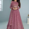 FC 9293 Onion Georgette Salwar Suit with Embroidery Work. Wedding, Party, Festive, Events, Now at just ₹2649. Delivery 4-6 Working Days. Shop now. | Casual Suits, Jump Suits, Creative suits, Designer Suits, Palazzo Suits, Party Wear Suits, Patiala Suits, Salwar suit, Straight Suits