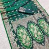 Parrot Green Banarasi Lace Zari Work Saree