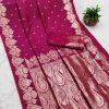 Pink Banarasi Silk Zari Work Saree