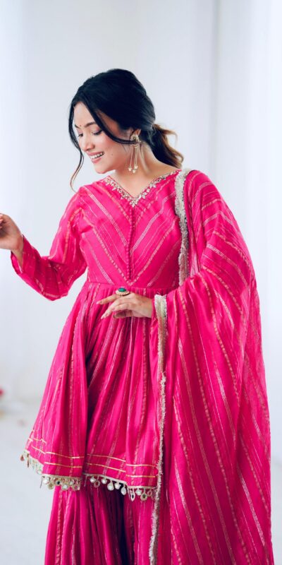 SRK 5300 Pink Mal Chanderi With Lace Work & Mirror Work Salwar Suit . Get it for ₹2099. Delivery 4-6 Working Days. Shop now. | Casual Suits, Jump Suits, Tops & Bottoms, Track Suits, Trendy Wear, Creative suits, Designer Suits, Palazzo Suits, Party Wear Suits, Patiala Suits, Salwar suit, Straight Suits