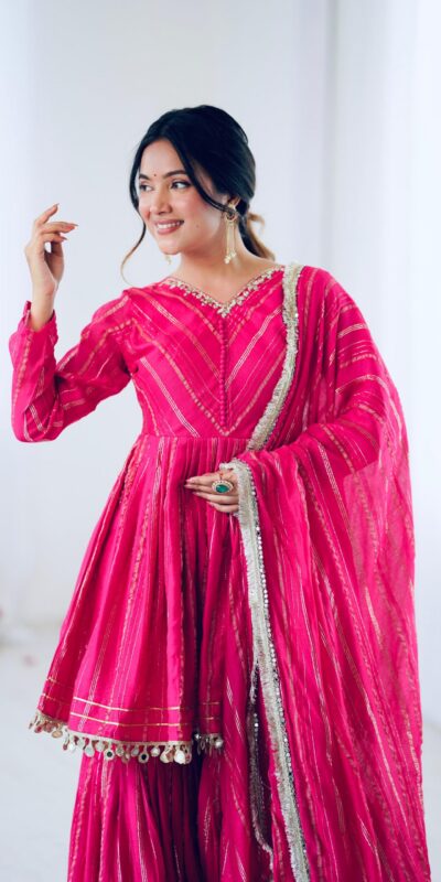 SRK 5300 Pink Mal Chanderi With Lace Work & Mirror Work Salwar Suit . Get it for ₹2099. Delivery 4-6 Working Days. Shop now. | Casual Suits, Jump Suits, Tops & Bottoms, Track Suits, Trendy Wear, Creative suits, Designer Suits, Palazzo Suits, Party Wear Suits, Patiala Suits, Salwar suit, Straight Suits
