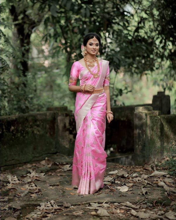 KPR 092 Pink Color Soft Lichi Silk Saree with Lace Work & Lace Border. Get it for ₹1299. Delivery 4-6 Working Days. Shop now. | Creative Sarees, Embroidered Sarees, Bollywood Sarees, Designer Sarees, Ethnic Saree, Modern Digital sarees, Party Wear Sarees, Sarees