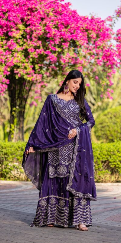 Ram 098 Purple Color Chinon Embroidery Work Salwar Suit in . Introductory Price ₹2549. Delivery 4-6 Working Days. Shop now. | Casual Suits, Jump Suits, Creative suits, Designer Suits, Palazzo Suits, Party Wear Suits, Patiala Suits, Salwar suit, Straight Suits