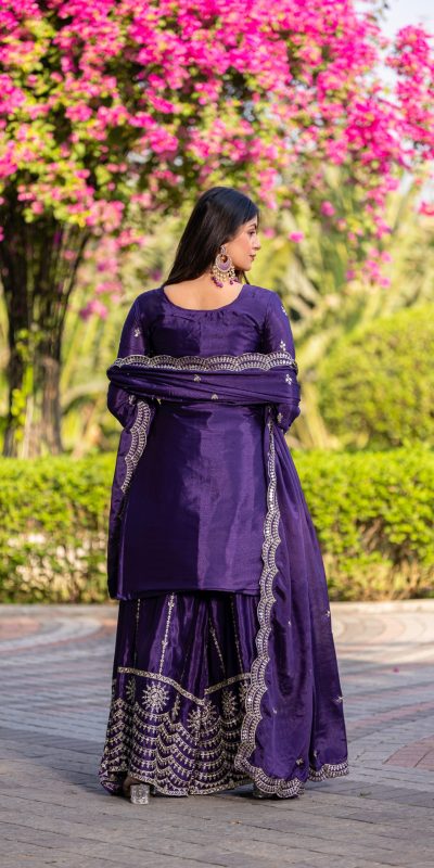 Ram 098 Purple Color Chinon Embroidery Work Salwar Suit in . Introductory Price ₹2549. Delivery 4-6 Working Days. Shop now. | Casual Suits, Jump Suits, Creative suits, Designer Suits, Palazzo Suits, Party Wear Suits, Patiala Suits, Salwar suit, Straight Suits