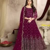  FC 94001 Purple Color Georgette Multi Thread Zari Stich Anarkali Suit Wedding, Party, Festive events, etc. Expected Delivery  4-6 Working Days @2399/- | Anarkali Suits, Bollywood Anarkali, Creative-Anarkali, Designer Anarkali, Embroidered Anarkali, Party Wear Anarkali