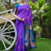 KPR 257 Purple Soft Lichi Silk Saree with Lace Work & Lace Border. Now at just ₹1349. Delivery 4-6 Working Days. Shop now. | Creative Sarees, Embroidered Sarees, Bollywood Sarees, Designer Sarees, Ethnic Saree, Modern Digital sarees, Party Wear Sarees, Sarees