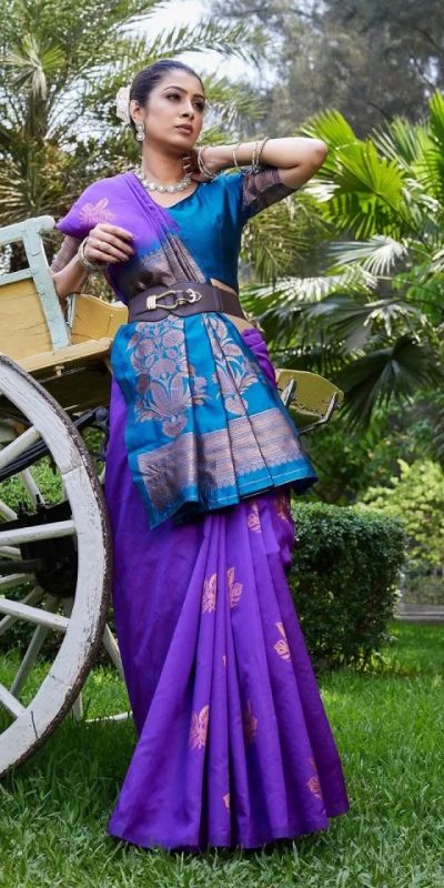 KPR 257 Purple Soft Lichi Silk Saree with Lace Work & Lace Border. Now at just ₹1349. Delivery 4-6 Working Days. Shop now. | Creative Sarees, Embroidered Sarees, Bollywood Sarees, Designer Sarees, Ethnic Saree, Modern Digital sarees, Party Wear Sarees, Sarees