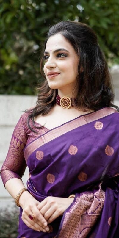 KPR 128 Purple Color Soft Lichi Silk Saree with Lace Work & Lace Border. Get it for ₹1349. Delivery 4-6 Working Days. Shop now. | Creative Sarees, Embroidered Sarees, Bollywood Sarees, Designer Sarees, Ethnic Saree, Modern Digital sarees, Party Wear Sarees, Sarees