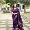 KPR 128 Purple Color Soft Lichi Silk Saree with Lace Work & Lace Border. Get it for ₹1349. Delivery 4-6 Working Days. Shop now. | Creative Sarees, Embroidered Sarees, Bollywood Sarees, Designer Sarees, Ethnic Saree, Modern Digital sarees, Party Wear Sarees, Sarees