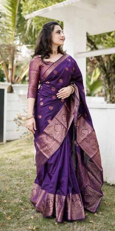 KPR 128 Purple Color Soft Lichi Silk Saree with Lace Work & Lace Border. Get it for ₹1349. Delivery 4-6 Working Days. Shop now. | Creative Sarees, Embroidered Sarees, Bollywood Sarees, Designer Sarees, Ethnic Saree, Modern Digital sarees, Party Wear Sarees, Sarees