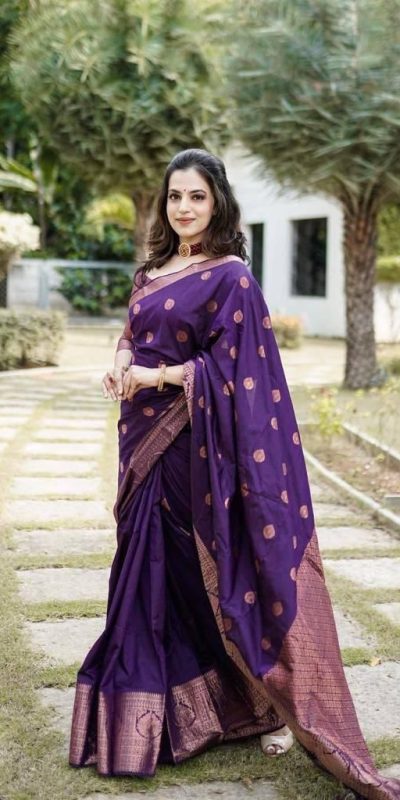 KPR 128 Purple Color Soft Lichi Silk Saree with Lace Work & Lace Border. Get it for ₹1349. Delivery 4-6 Working Days. Shop now. | Creative Sarees, Embroidered Sarees, Bollywood Sarees, Designer Sarees, Ethnic Saree, Modern Digital sarees, Party Wear Sarees, Sarees