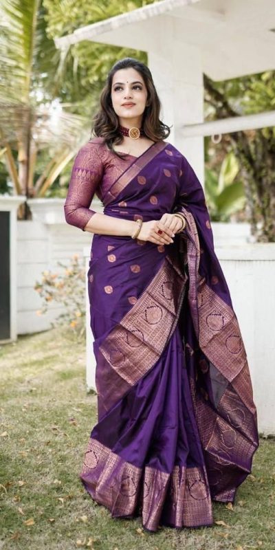 KPR 128 Purple Color Soft Lichi Silk Saree with Lace Work & Lace Border. Get it for ₹1349. Delivery 4-6 Working Days. Shop now. | Creative Sarees, Embroidered Sarees, Bollywood Sarees, Designer Sarees, Ethnic Saree, Modern Digital sarees, Party Wear Sarees, Sarees