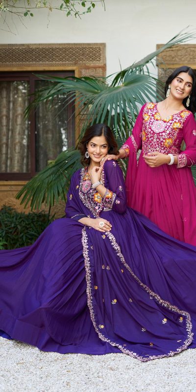 Ram 105 Rani Pink Star Georgette Gown with Embroidery Work & Thread Embroidery. Get it for ₹2049. Delivery 4-6 Working Days. Shop now. | Casual Suits, Jump Suits, Creative suits, Designer Suits, Palazzo Suits, Party Wear Suits, Patiala Suits, Salwar suit, Straight Suits