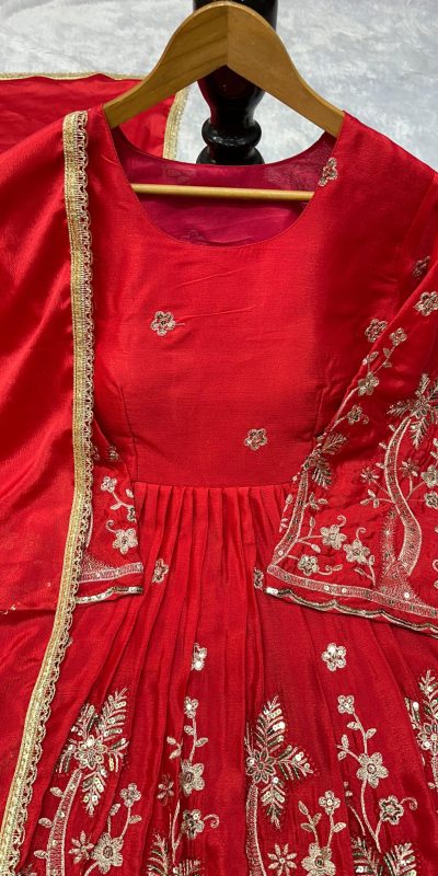 VLM 300 Red Chinon Silk with Lace Work & Embroidery Work Salwar Suit . Affordable Price ₹1899. Delivery 4-6 Working Days. Shop now. | Casual Suits, Jump Suits, Creative suits, Designer Suits, Palazzo Suits, Party Wear Suits, Patiala Suits, Salwar suit, Straight Suits