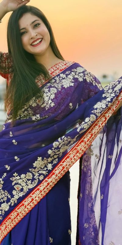 BT 411 Royal Blue in Georgette Embroidery Work & Lace Work Saree . Grab it for ₹1999. Delivery 4-6 Working Days. Shop now. | Creative Sarees, Embroidered Sarees, Bollywood Sarees, Designer Sarees, Ethnic Saree, Modern Digital sarees, Party Wear Sarees, Sarees