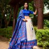 Royal Blue Tasar Silk With Gotta Patti Lehenga Choli