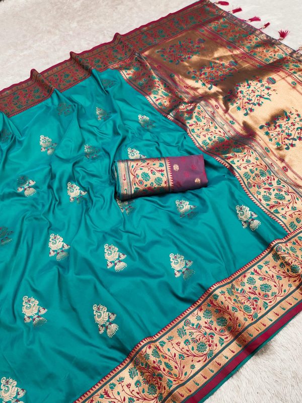 MB 28 Sky Blue in Banarasi Silk Lace Work & Zari Work Saree . Wedding, Party, Festive, Events Festive Deal ₹2399. Delivery 4-6 Working Days. Shop now. | Creative Sarees, Embroidered Sarees, Bollywood Sarees, Designer Sarees, Ethnic Saree, Modern Digital sarees, Party Wear Sarees, Sarees