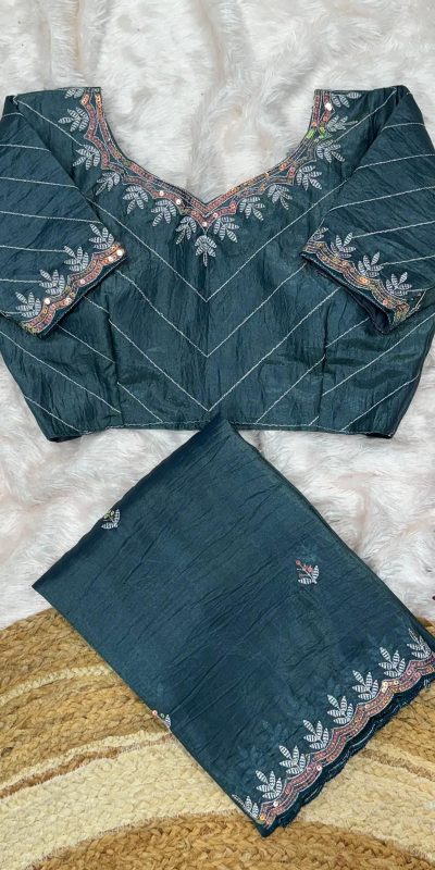AC COCKTAIL Teal Gold Crush Saree Perfect for Wedding, Party, Engagement, Cultural Events, Pongal – . Available at ₹2149 only. Delivery 4-6 Working Day | Creative Sarees, Embroidered Sarees, Bollywood Sarees, Designer Sarees, Ethnic Saree, Modern Digital sarees, Party Wear Sarees, Sarees