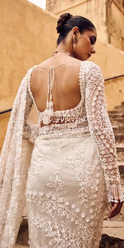 DF 3438 White Butterfly Net Saree with Sequins Work & Embroidery Work. Introductory Price ₹1799. Delivery 4-6 Working Days. Shop now. | Creative Sarees, Embroidered Sarees, Bollywood Sarees, Designer Sarees, Ethnic Saree, Modern Digital sarees, Party Wear Sarees, Sarees