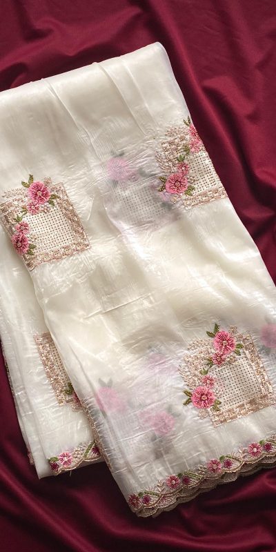 SC 239 Pink Georgette With Lace Work & Lace Border Saree . Wedding, Party, Festive, Events, Exclusive Offer ₹1599. Delivery 4-6 Working Days. Shop now. | Creative Sarees, Embroidered Sarees, Bollywood Sarees, Designer Sarees, Ethnic Saree, Modern Digital sarees, Party Wear Sarees, Sarees