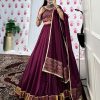 LNB 1747 Wine Pure Chanderi Lehenga Choli Perfect for Wedding, Party, Housewarming, Pongal, Sangeet –. Festive Deal ₹2499. Delivery 4-6 Working Days. | Bollywood Lehenga, Creative Lehenga, Designer Lehenga, Embroidered Lehenga, Lehenga, Party Wear Lehenga