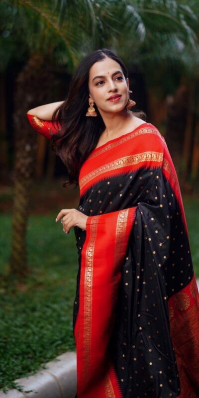 KPR 240 Black in Color Soft Lichi Silk Lace Work & Lace Border Saree . Now at just ₹1449. Delivery 4-6 Working Days. Shop now. | Creative Sarees, Embroidered Sarees, Bollywood Sarees, Designer Sarees, Ethnic Saree, Modern Digital sarees, Party Wear Sarees, Sarees