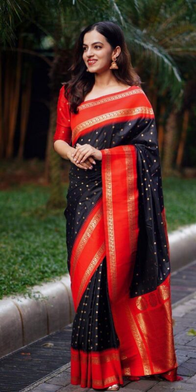 KPR 240 Black in Color Soft Lichi Silk Lace Work & Lace Border Saree . Now at just ₹1449. Delivery 4-6 Working Days. Shop now. | Creative Sarees, Embroidered Sarees, Bollywood Sarees, Designer Sarees, Ethnic Saree, Modern Digital sarees, Party Wear Sarees, Sarees