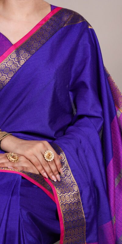 YNF 7408 Blue Color Poly Cotton Saree With Zari Work. Wedding, Party, Festive, Events, Affordable Price ₹1399. Delivery 4-6 Working Days. Shop now. | Creative Sarees, Embroidered Sarees, Bollywood Sarees, Designer Sarees, Ethnic Saree, Modern Digital sarees, Party Wear Sarees, Sarees