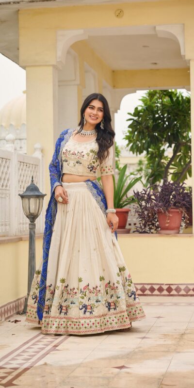 Ram 143 Blue in Color Tissue Silk Embroidery Work Lehenga Choli . Now at just ₹3249. Delivery 4-6 Working Days. Shop now. | Bollywood Lehenga, Creative Lehenga, Designer Lehenga, Embroidered Lehenga, Lehenga, Party Wear Lehenga