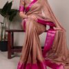 YNF 7910 Brown in Color Marsh Mello Zari Work Saree . Wedding, Party, Festive Festive Deal ₹1449. Delivery 4-6 Working Days. Shop now. | Creative Sarees, Embroidered Sarees, Bollywood Sarees, Designer Sarees, Ethnic Saree, Modern Digital sarees, Party Wear Sarees, Sarees