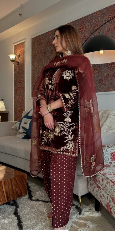 NSR 879 Mahendi Faux Georgette Salwar Suit with Embroidery Work. Available at ₹2399 only. Delivery 4-6 Working Days. Shop now. | Bollywood Lehenga, Creative Lehenga, Designer Lehenga, Embroidered Lehenga, Lehenga, Party Wear Lehenga