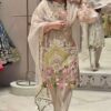 Cream Faux Georgette With Mirror Work Salwar Suit