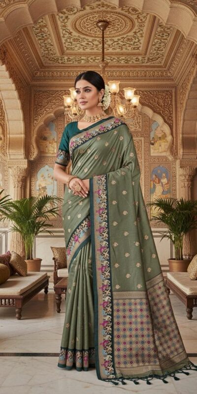 MS 545 Green Banarasi Silk Saree with Zari Work. Wedding, Party, Festive, Events, Now at just ₹1649. Delivery 4-6 Working Days. Shop now. | Creative Sarees, Embroidered Sarees, Bollywood Sarees, Designer Sarees, Ethnic Saree, Modern Digital sarees, Party Wear Sarees, Sarees