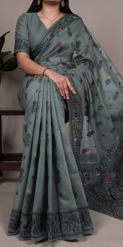 YNF 7415 Grey Poly Cotton Saree Perfect for Wedding, Party, Makar Sankranti, Temple Visit, Sangeet – . Introductory Price ₹1549. Delivery 4-6 Working | Creative Sarees, Embroidered Sarees, Bollywood Sarees, Designer Sarees, Ethnic Saree, Modern Digital sarees, Party Wear Sarees, Sarees