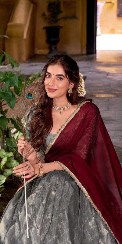 LNB 1222 Lavender Dola Silk Lehenga Choli Perfect for Wedding, Party, Ganesh Chaturthi, Onam, Anniversary – . Available at ₹1899 only. Delivery 4-6 | Bollywood Lehenga, Creative Lehenga, Designer Lehenga, Embroidered Lehenga, Lehenga, Party Wear Lehenga