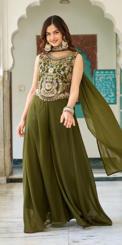 Ram 107 Mahendi in Color Star Georgette Embroidery Work Salwar Suit . Festive Deal ₹2099. Delivery 4-6 Working Days. Shop now. | Casual Suits, Jump Suits, Creative suits, Designer Suits, Palazzo Suits, Party Wear Suits, Patiala Suits, Salwar suit, Straight Suits