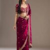 BT 434 Maroon Fandy Sattin Silk Saree with Zari Work. Wedding, Party, Festive, Events, Best Price ₹2049. Delivery 4-6 Working Days. Shop now. | Creative Sarees, Embroidered Sarees, Bollywood Sarees, Designer Sarees, Ethnic Saree, Modern Digital sarees, Party Wear Sarees, Sarees
