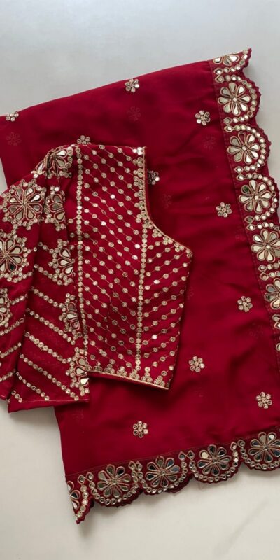 DF 3457 Maroon Color Georgette Sequence Original Mirror Work Saree Casual, Wedding, Festive, Events . Expected Delivery  4-6 Working Days @2099/- only                                                                                | Creative Sarees, Embroidered Sarees, Bollywood Sarees, Designer Sarees, Ethnic Saree, Modern Digital sarees, Party Wear Sarees, Sarees