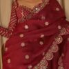 DF 3457 Maroon Color Georgette Sequence Original Mirror Work Saree Casual, Wedding, Festive, Events . Expected Delivery  4-6 Working Days @2099/- only                                                                                | Creative Sarees, Embroidered Sarees, Bollywood Sarees, Designer Sarees, Ethnic Saree, Modern Digital sarees, Party Wear Sarees, Sarees